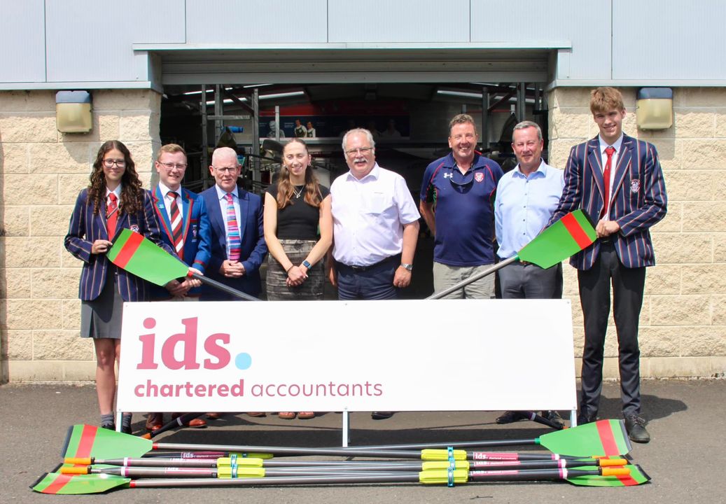 The new blades being presented to the club.